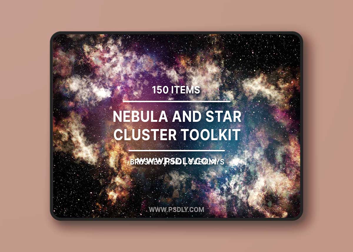CreativeMarket - Nebula Star Clusters(Brushes, PNG) 7342247