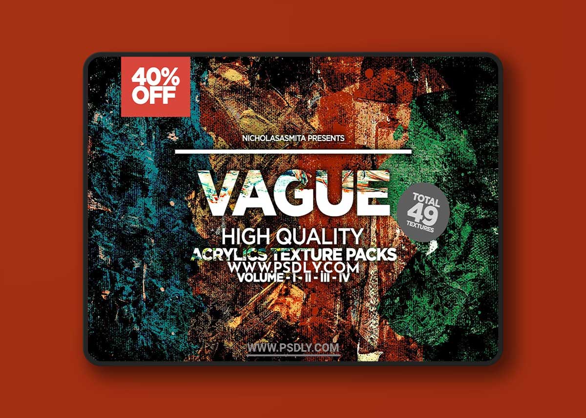 CreativeMarket - Vague 49 Acrylics Textures Packs 2910856