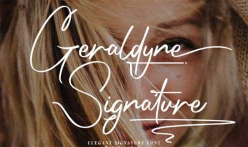 Geraldyne Signature Font