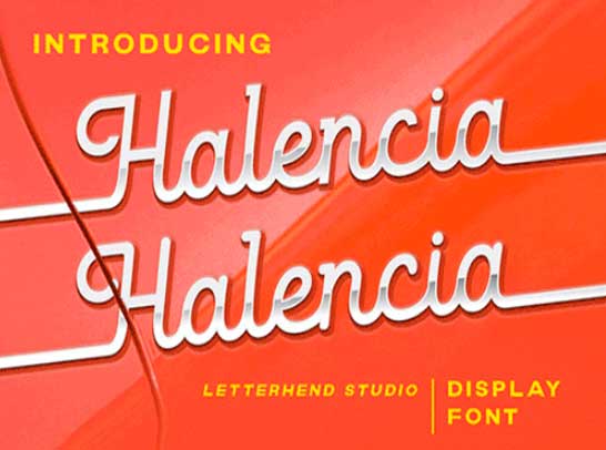 Halencia - Monoline Script