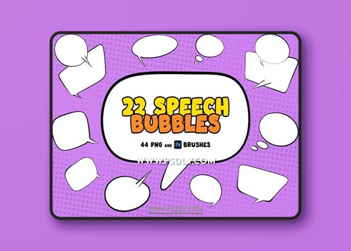 Hand Drawn Speech Bubbles AXCN83E