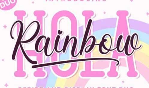 Hola Rainbow Duo Font