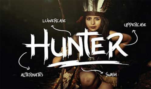 Junkies handmade brush font