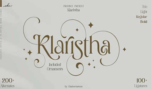 Klaristha Font Family