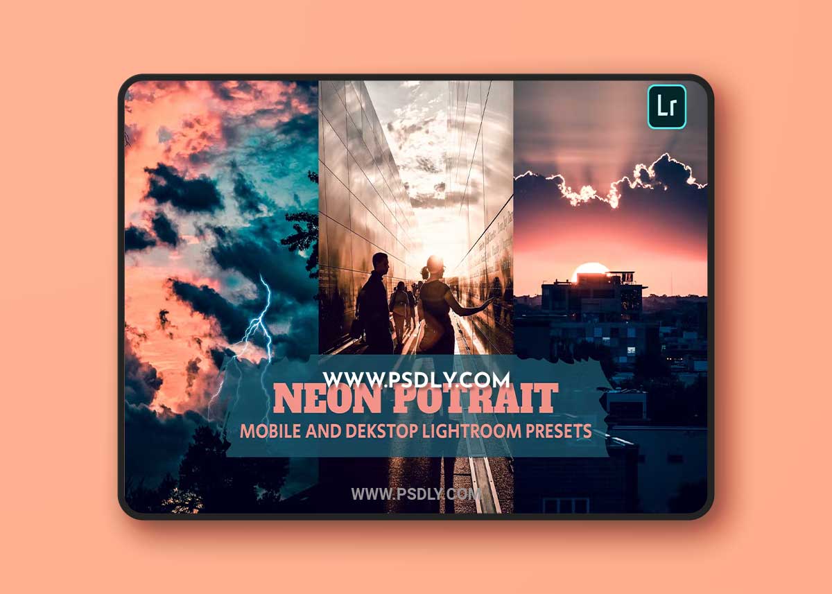Neon Potrait Lightroom Presets Dekstop and Mobile USLJD2Q