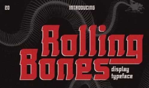 Rolling Bones Font