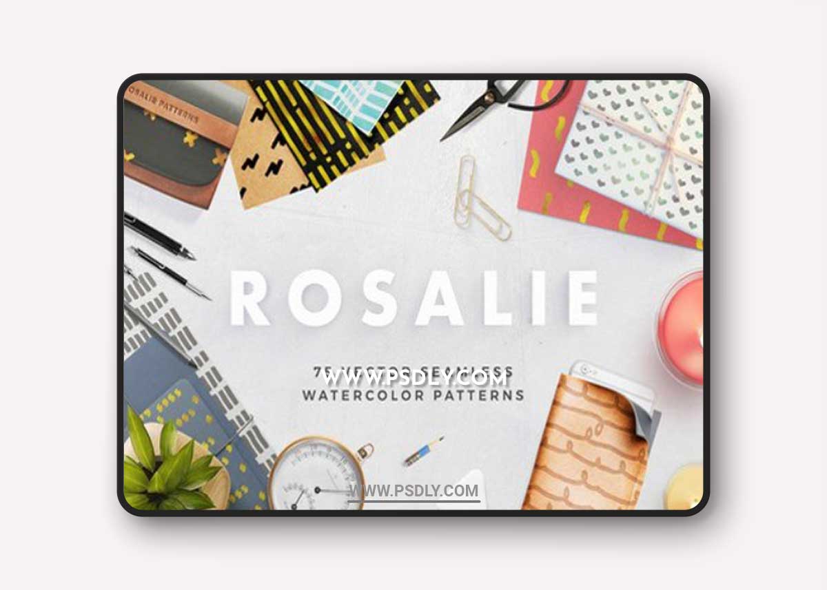 Rosalie Seamless Watercolor Patterns