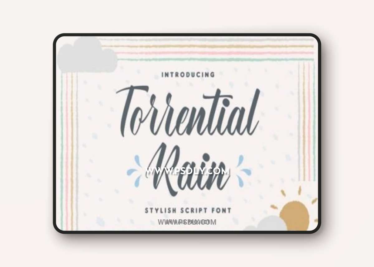 Torrential Rain Font