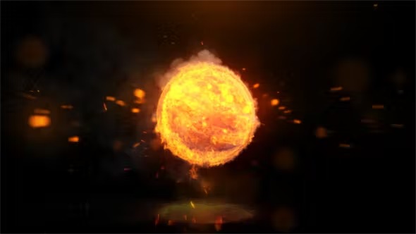 Videohive Colliding Fire Logo Reveal 38649563