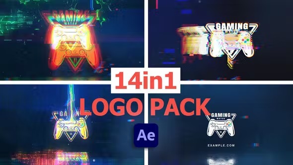 Videohive - Glitch Logos - 38523874