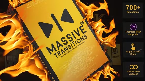Videohive Massive Transitions Kit Big Pack of Transitions for After Effects 24837473
