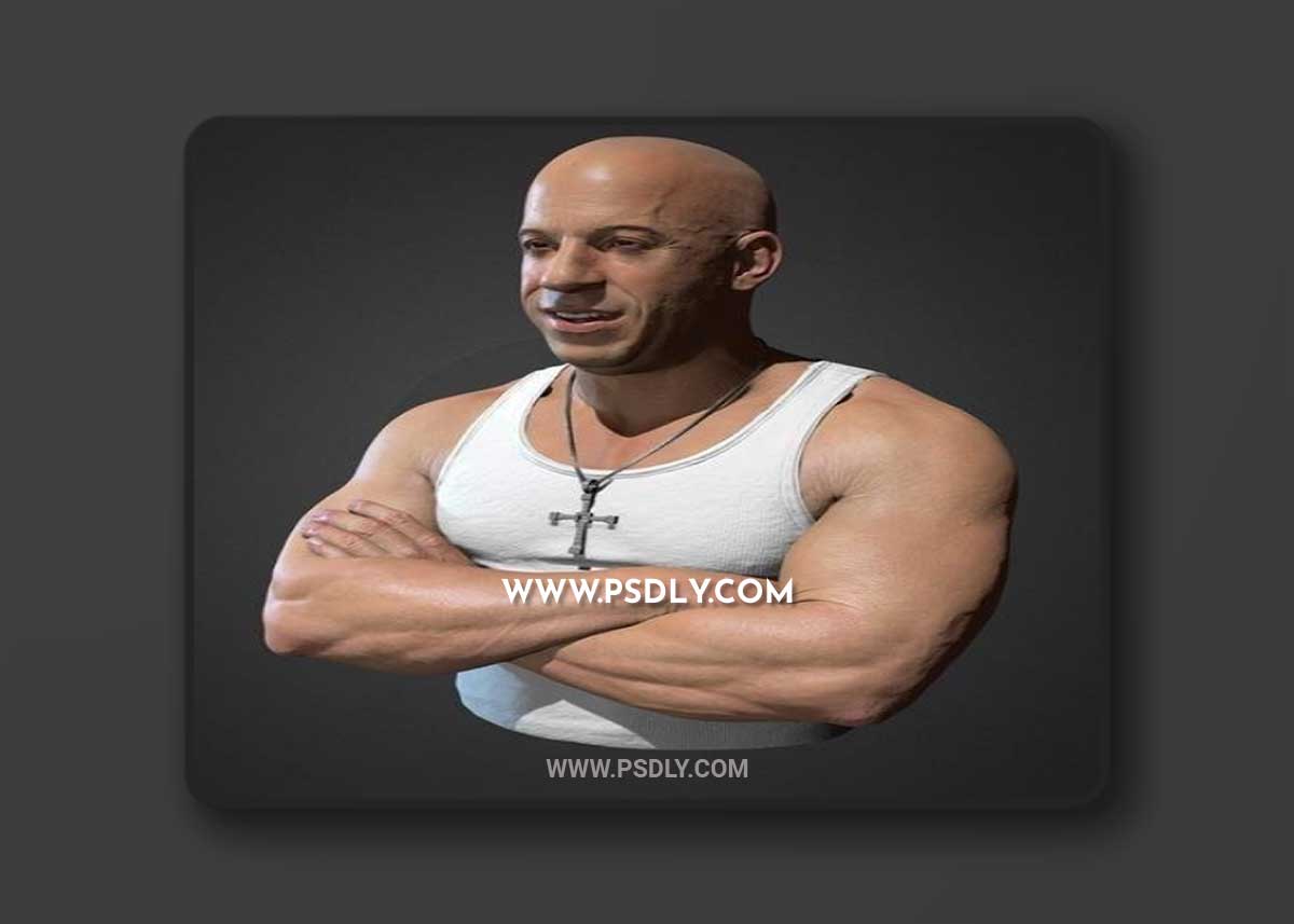 Vin Diesel bust and The Rock Bust 3D Model
