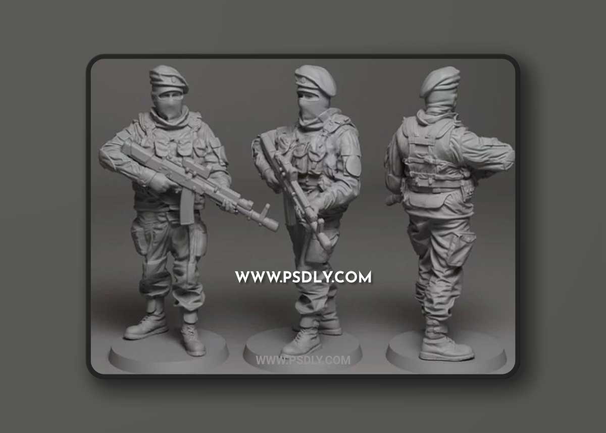 Albino Raven Soldier 02 3D Print 3D Model