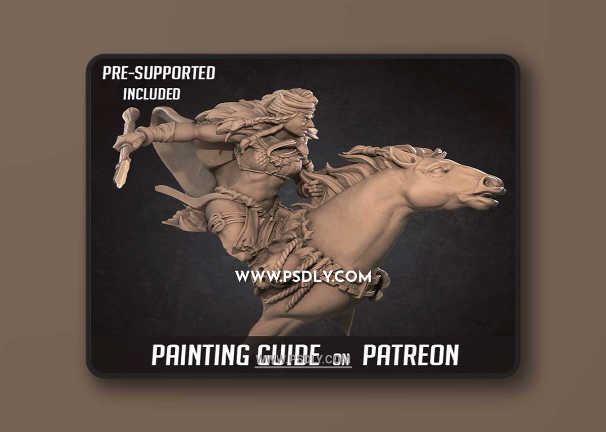 Anira the Amazon Queen Mounted 3D Print