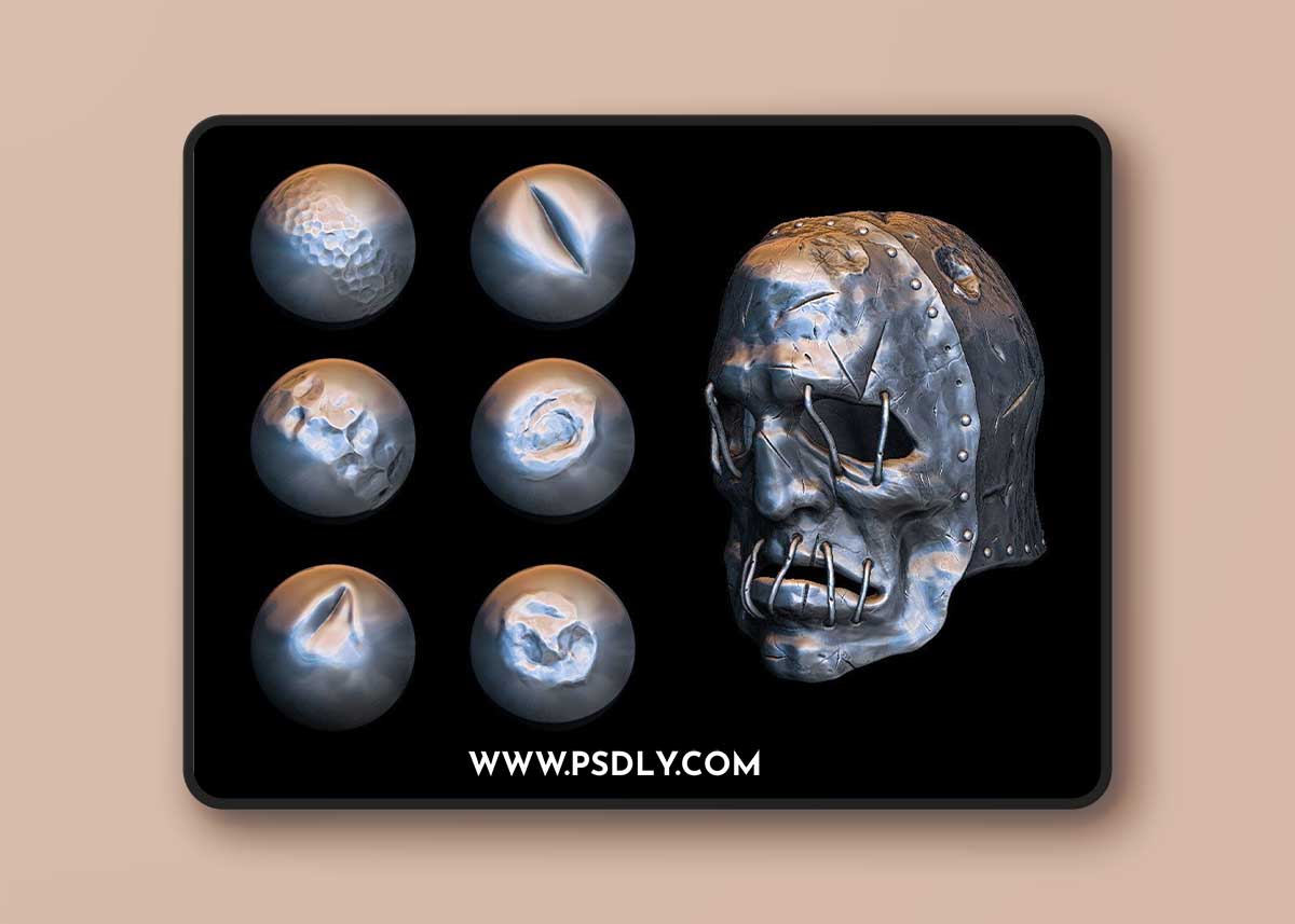 Artstation – Metal Surfaces & Damages Brushes for Zbrush Part 2