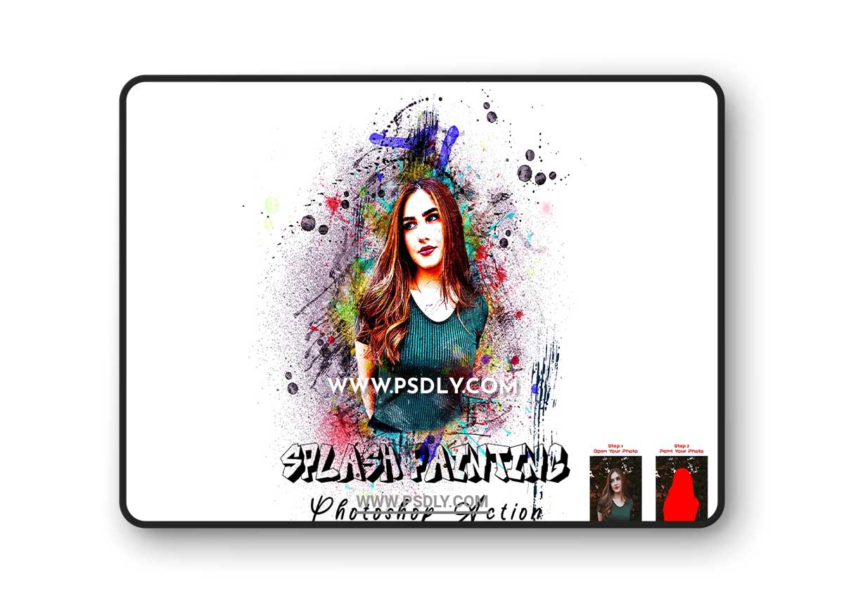 CreativeMarket - Splash Painting Photoshop Action 7497314