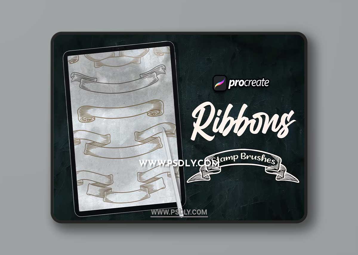 Dansdesign Ribbon Brush Stamp Procreate FQJ9KTD