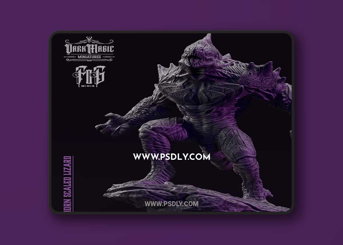 Iron Scaled Lizard 3D Print 3D Model