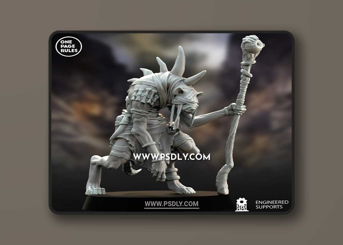 One Page Rules - Beastmen Shaman 3D Print