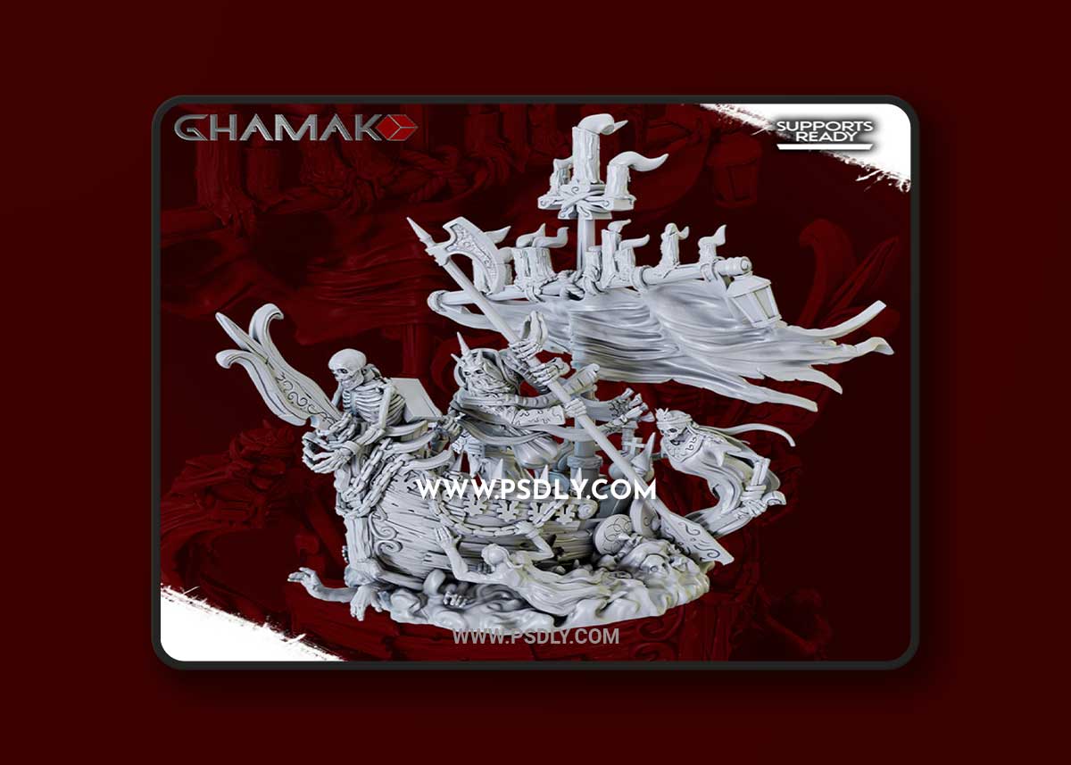 The Hellish Boat 3D Print 3D Model