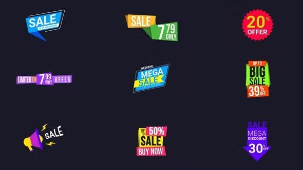 Videohive Attractive Offer Sale Labels and Badges 39340088