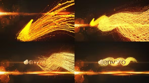 Videohive Glowing Particles Logo Reveal 22 : Golden Particles 06 19212503