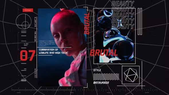 Videohive Modern Dynamic Glitch Slideshow 39238246