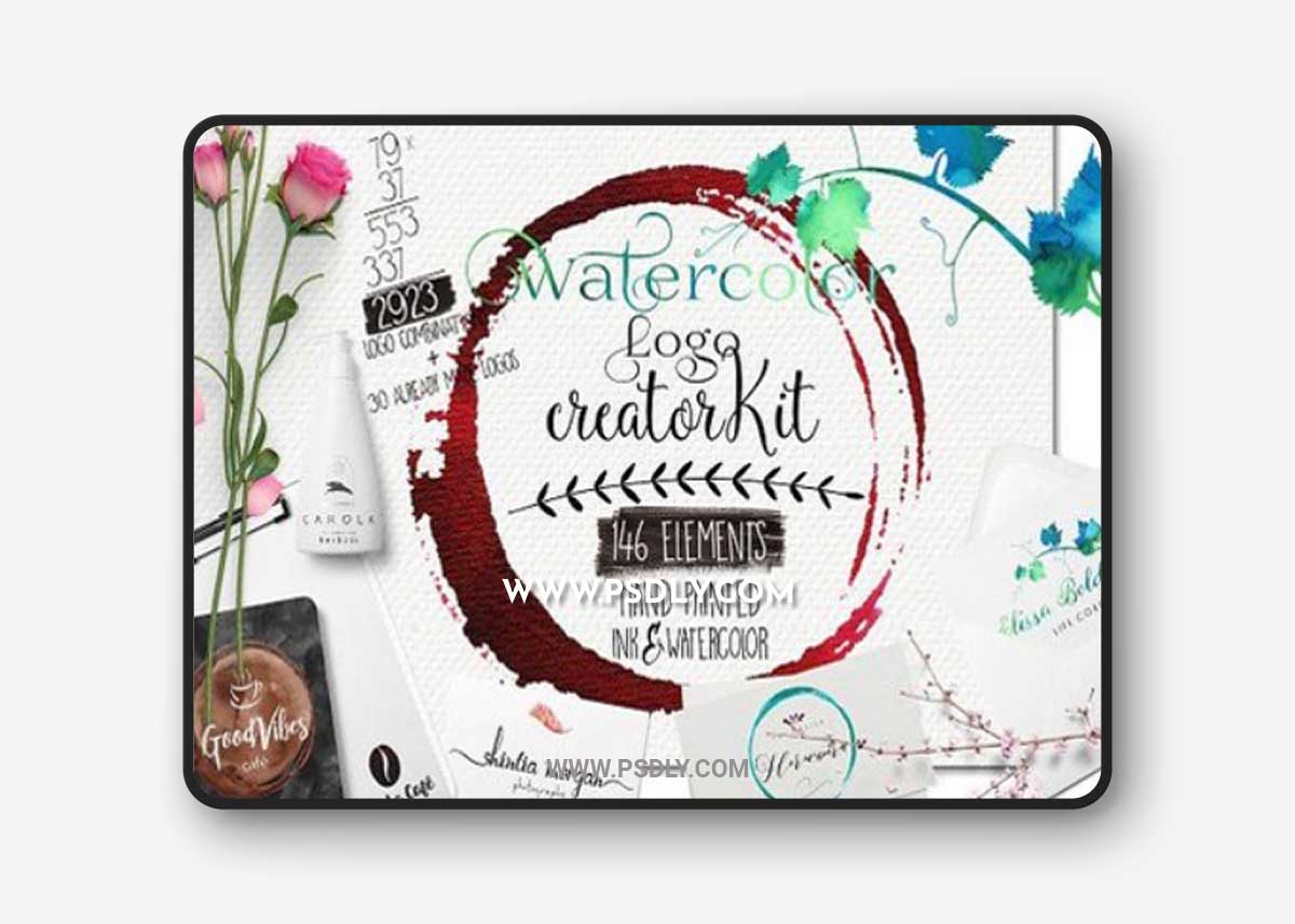 Watercolor LOGO creator kit