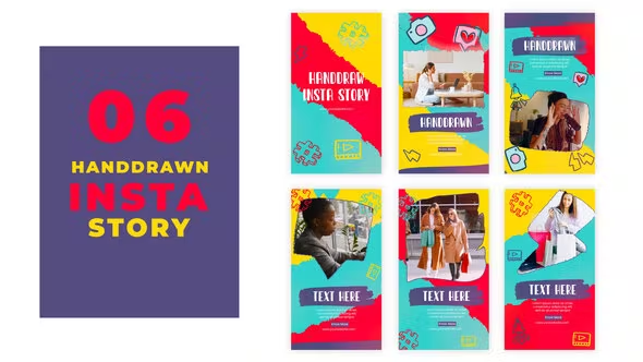 Videohive Hand Drawn Instagram Story Template 39215529