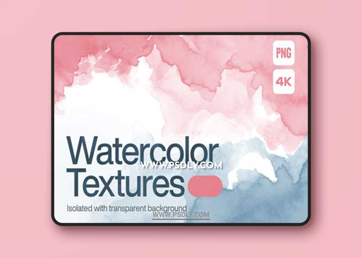 100 Watercolor Textures [4K] - Isolated with Transparent Background [PNG]