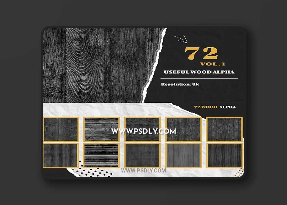 72 High Quality (8K) Useful Wood Stencil Imperfection vol.1 & 2