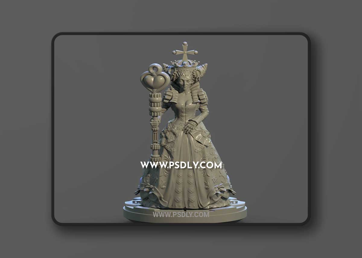 ClayCyanide - Victorian SteamPunk - Queen of Hearts 3D Print