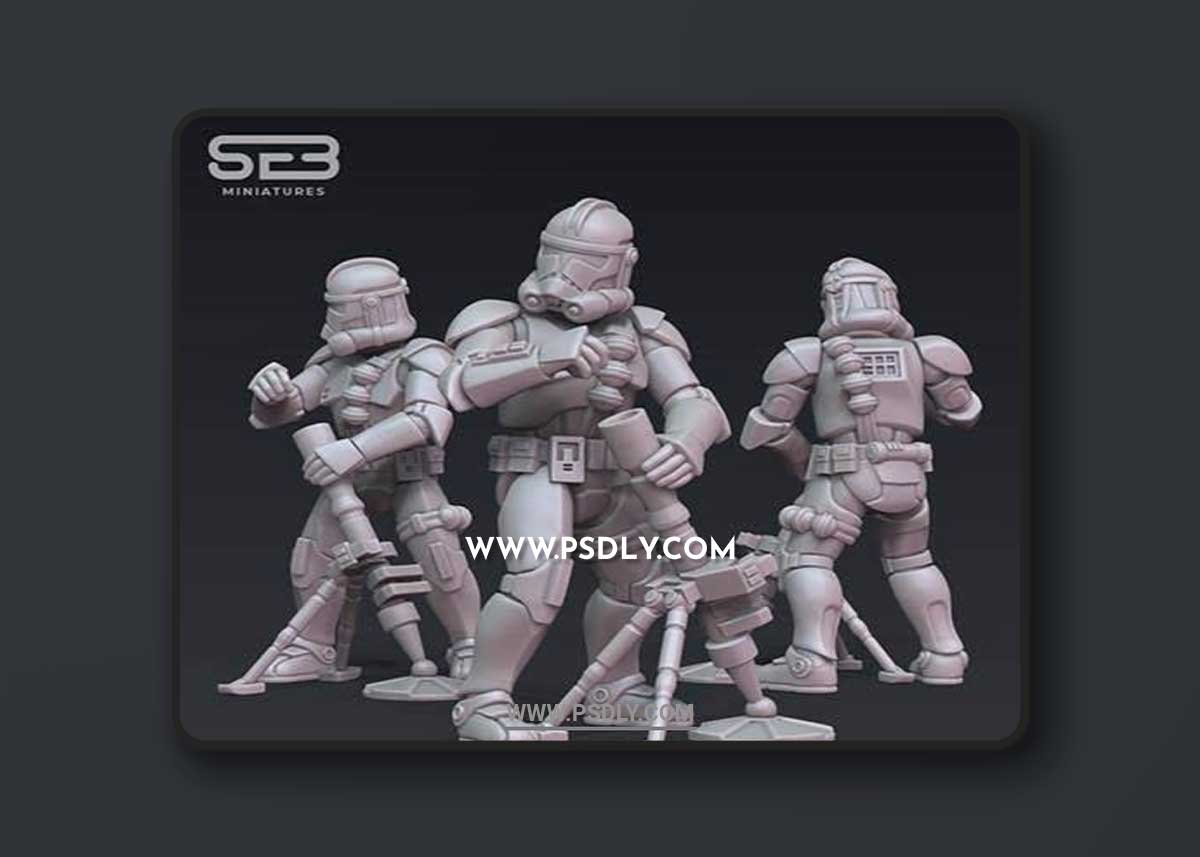 Clone Mortar Trooper 3D Print