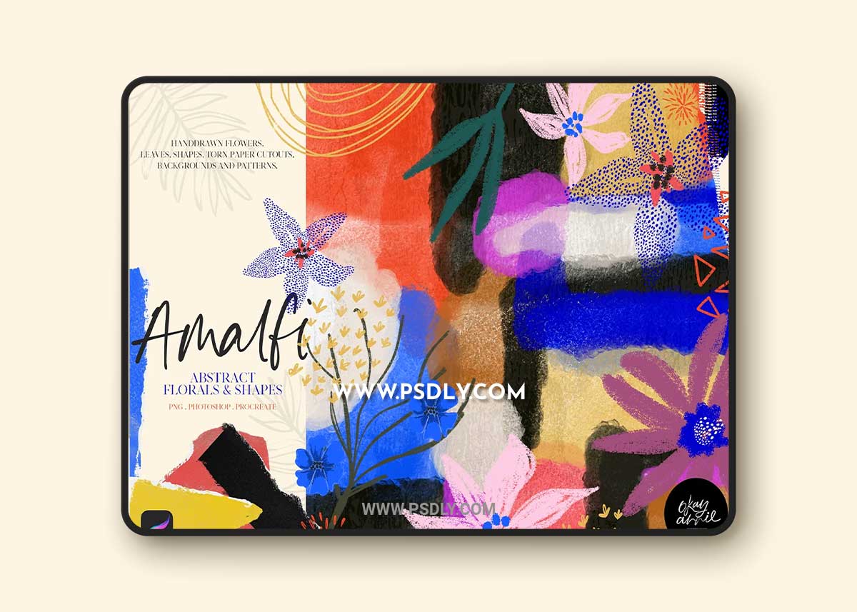 CreativeMarket - Amalfi: Abstract Floral & Shapes 6114865