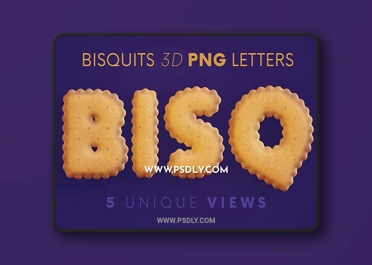 CreativeMarket - Bisquits - 3D Lettering 7535385