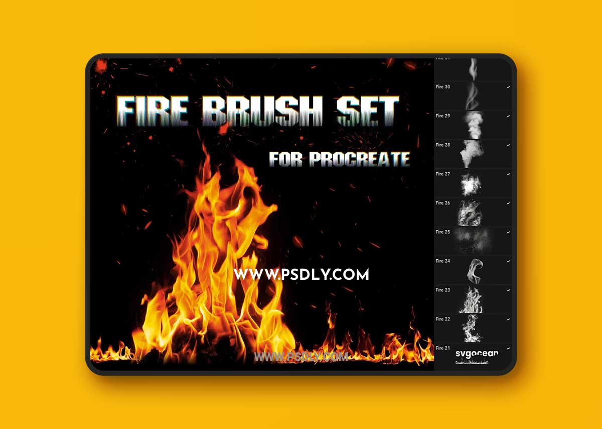 CreativeMarket - Fire and Flame Procreate Brushes 10173816