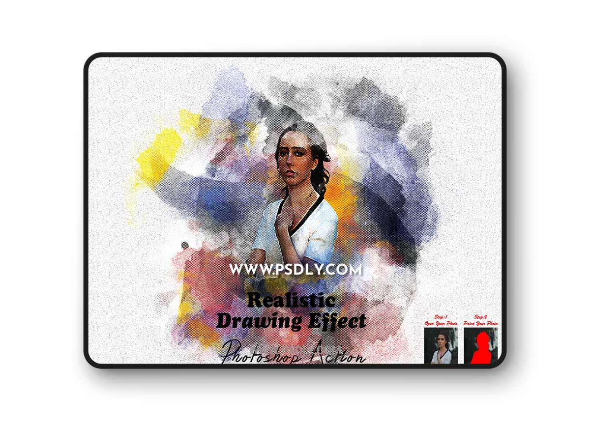 CreativeMarket - Realistic Drawing Effect PS Action 10192690