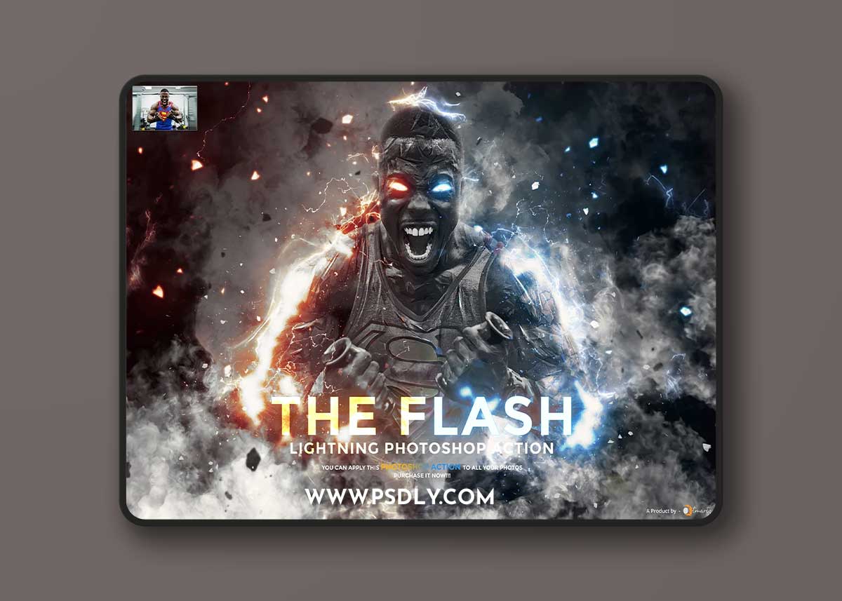 CreativeMarket - The Flash – Lightning Photoshop Action 7276446