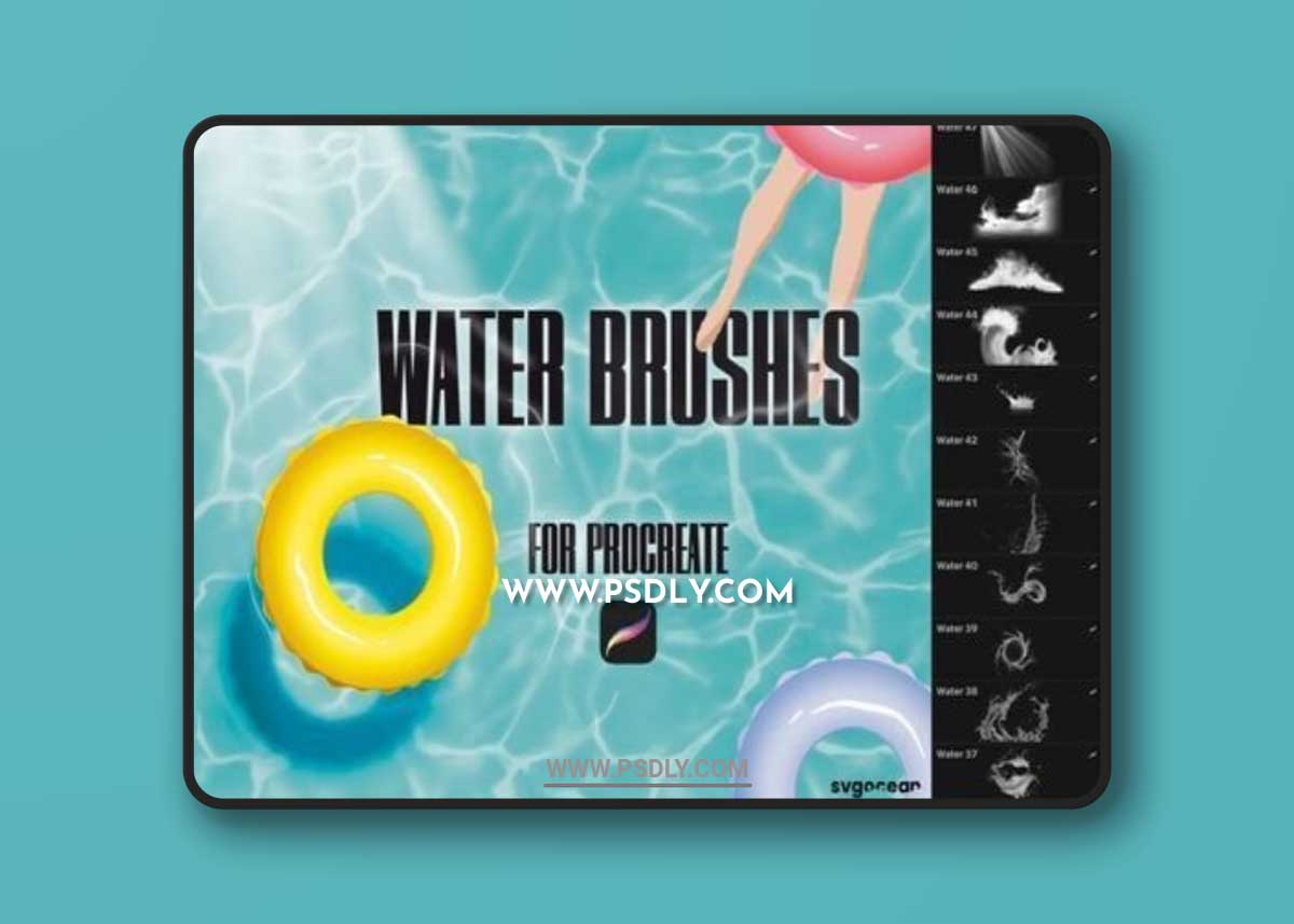CreativeMarket - Water Procreate Brushes 1017