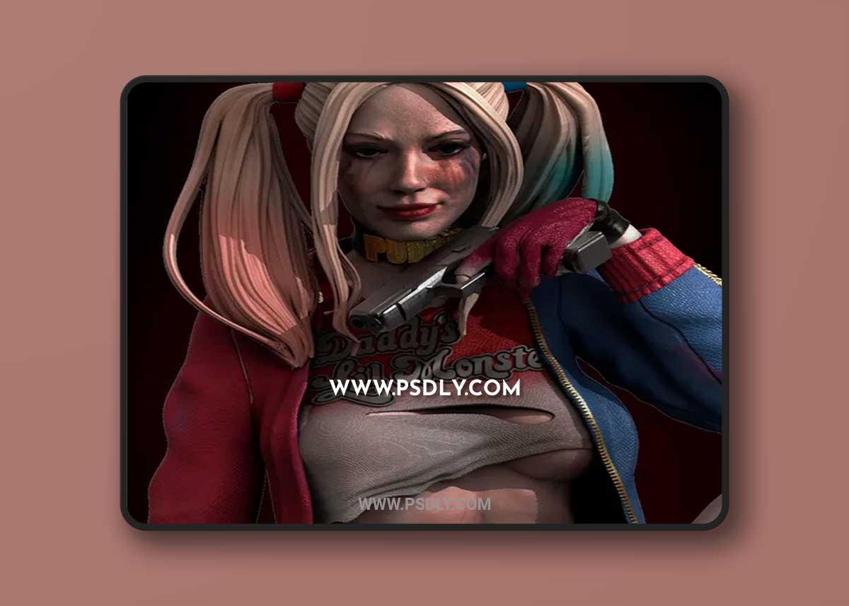 Harley Quinn EF 3D Print 3D Model