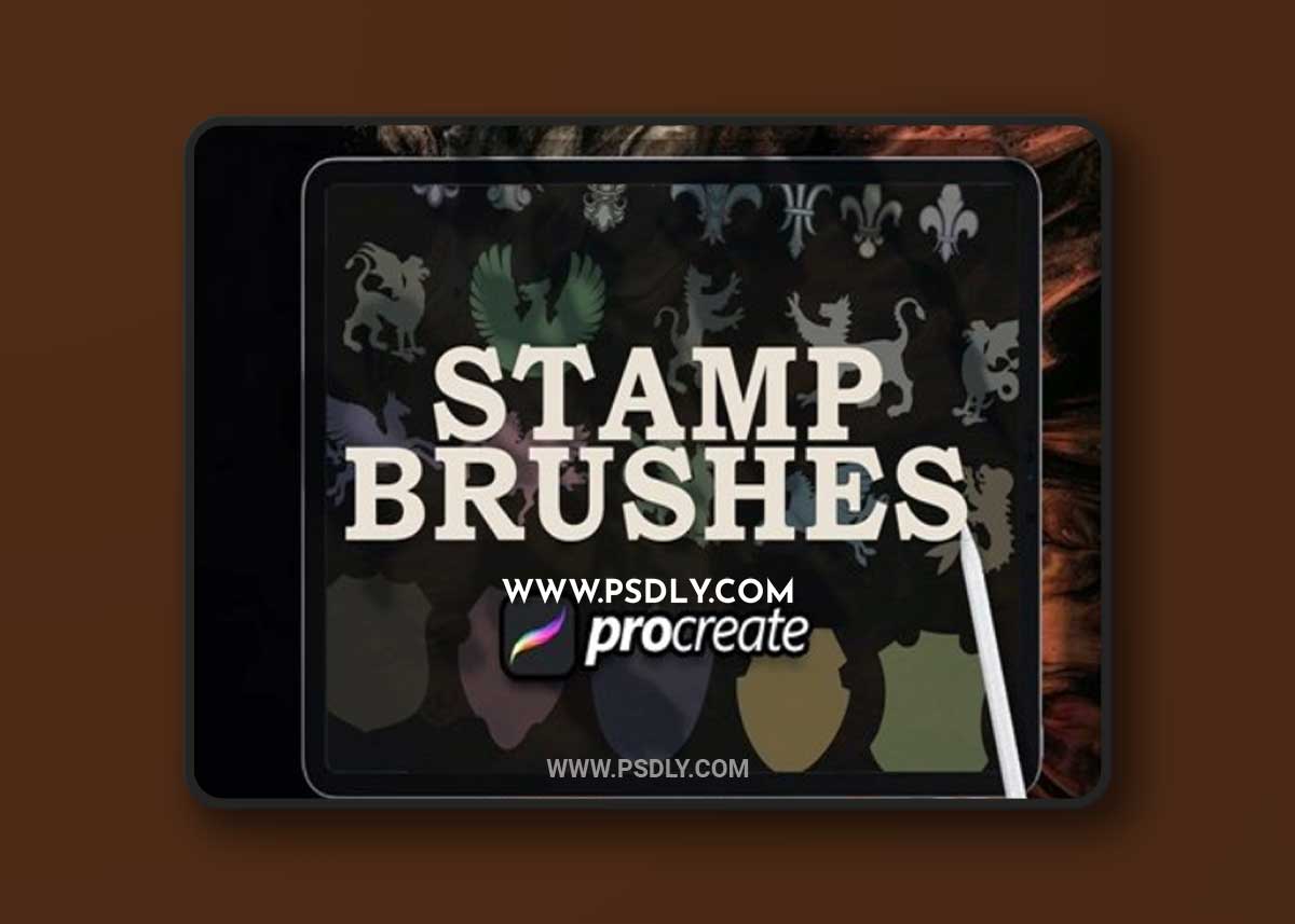 Heraldic Element Stamp Brush Procreate TA5EXNA