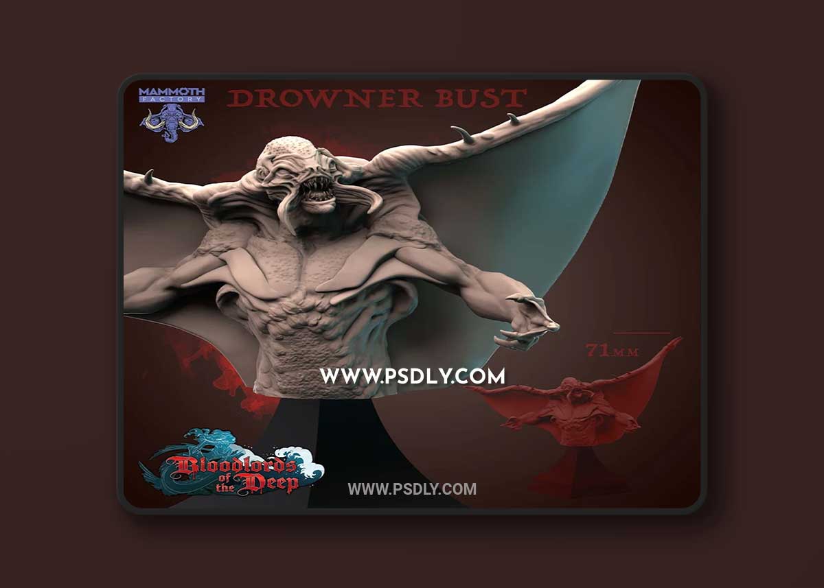 Mammoth Bloodlords of the Deep Drowner 1 3D Print