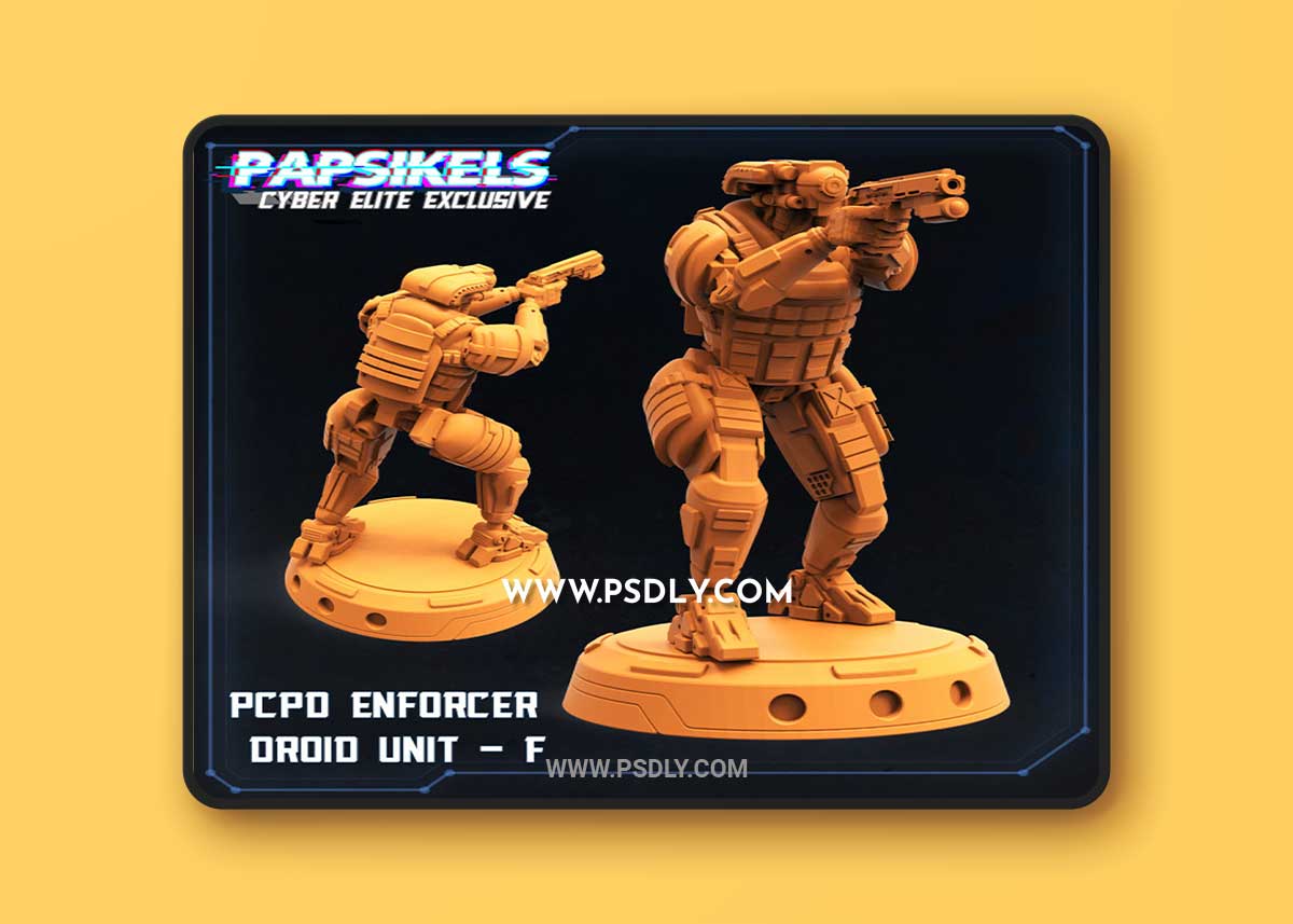 PCPD Enforcer Droid Unit – F 3D Print 3D Model