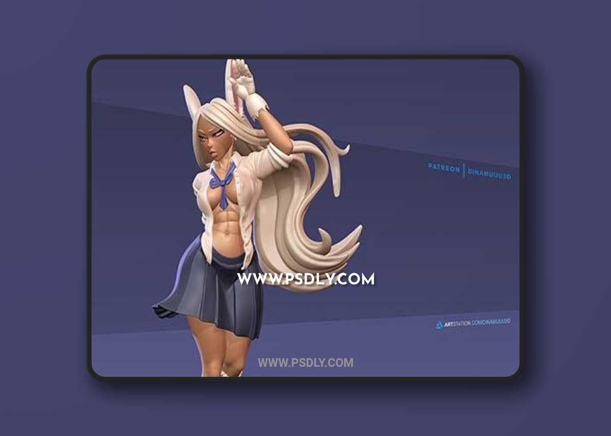 Rabbit Rumi Usagiyama School Girl SFW NSFW 3D Print