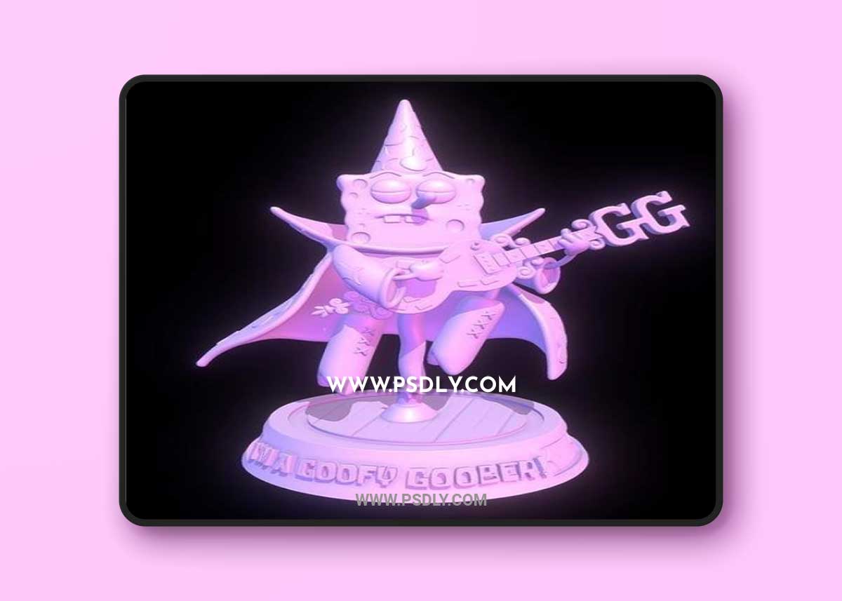 SpongeBob Goofy Goober and Cheshire cat - Alice in Wonderland 3D Print