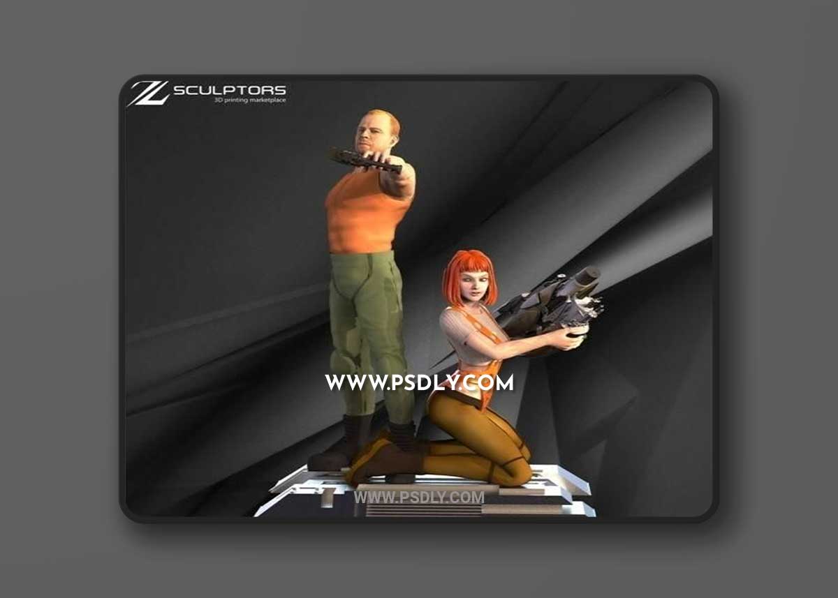 The Fifth Element - Leeloo and Korben 3D Print