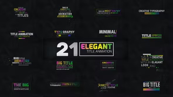 Videohive 21 Elegant Titles 38390280