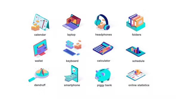 Videohive Accounting - Isometric Icons 39426012