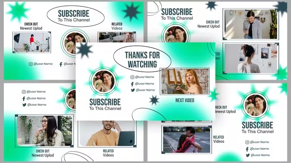 Videohive Attractive Creative Design for After Effects End Screen 39505472