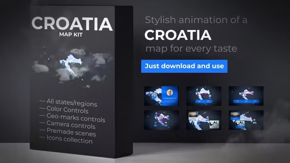 Videohive Croatia Map - Republic of Croatia Map Kit 39340843
